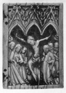 Wing, right (fragment of a diptych), 1 register, 3 arches across (plaquette; frise d'arcatures) (Front)