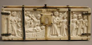 Casket, with quatrefoils (coffret; quatre-feuilles) (Front)