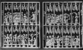 Openwork panel, 2 registers, 9 arches across (plaque ajourée; frise d'arcatures) (Front)