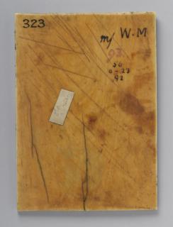 Panel, 1 register, 1 ogee arch across (plaquette; colonnettes) (Back)