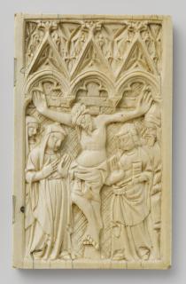 Wing, right (fragment of a diptych), 1 register, 3 arches across (plaquette; frise d'arcatures) (Front)