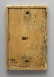 Writing tablet (tablettes à écrire), 1 register, 3 arches across (frise d'arcatures; colonnettes; plaquette) (Back)
