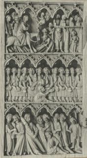 Diptych, 3 registers, 5 arches across (frise d'arcatures) (Front)
