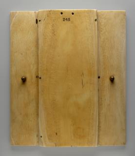 Triptych, 2 registers, with ogee arches; known as the Triptych of John Grandisson (Back)