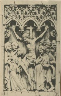 Wing, right (fragment of a diptych), 1 register, 3 arches across (plaquette; frise d'arcatures) (Front)