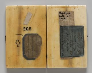 Diptych, 1 register, 1 arch across (plaquettes; colonnettes) (Back)