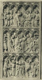 Wing, right (part of a diptych), 3 registers, 5 arches across (frise d'arcatures) (Front)