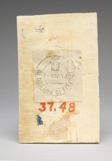 Panel (fragment of a casket), 1 register, 1 ogee arch across (coffret) (Back)