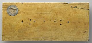 Panel (fragment of a casket), 2 registers, 4 ogee arches across (coffret) (Back)