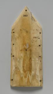 Gabled panel (fragment of a triptych), 2 registers, 1 arch across (Back)