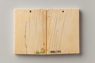 Diptych, 1 register, 3 arches across (plaquettes; frise d'arcatures) (Back)