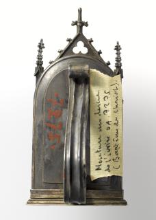 Rounded-top panel (fragment of a diptych), 1 register; reused as a pax (baiser de paix) (Back)
