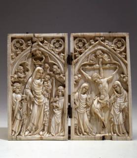 Diptych, 1 register, 1 arch across (plaquettes) (Front)