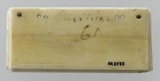 Panel, 1 register (fragment of a casket; coffret) (Back)