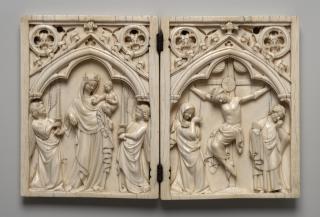 Diptych, 1 register, 1 arch across (plaquette) (Front)
