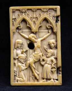 Wing, left (fragment of a diptych), 1 register, 2 arches across (frise d'arcatures; plaquette) (Front)