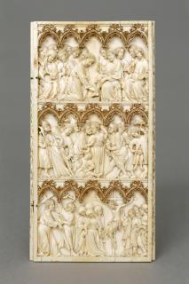 Wing, right (part of a diptych), 3 registers, 5 arches across (frise d'arcatures) (Front)