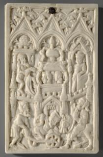 Set of 3 writing tablets and 2 covers, 1 register, 3 arches across (tablettes à écrire; frise d'arcatures; plaquettes) (Front)