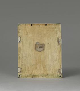Centre panel (fragment of a polyptych), 1 register, 1 trefoil arch across (plaquette; colonnettes) (Back)