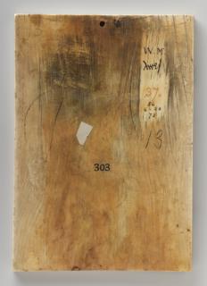Wing, right (fragment of a diptych), 1 register, 3 arches across (frise d'arcatures; plaquette) (Back)