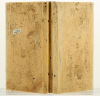 Diptych, 1 register, 1 arch across (plaquette; colonnettes) (Back)