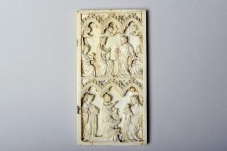 Wing, right (fragment of a diptych), 2 registers, 3 arches across (frise d'arcatures) (Front)