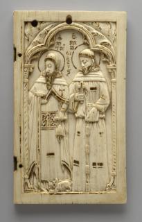 Wing, right (fragment of a diptych), 1 register, 1 arch across (plaquette; colonnettes) (Front)