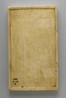 Writing tablet, 1 register, 1 arch across (plaquette; tablette à écrire) (Back)