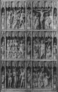 Openwork diptych, 3 registers (plaques ajourée) (Wing, right.)