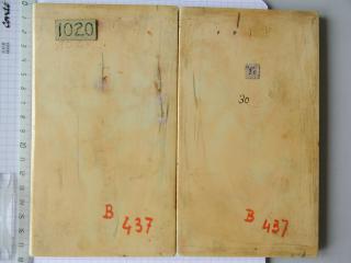 Diptych, 1 register, 3 arches across (plaquettes; frise d'arcatures) (Back)