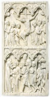 Wing, left (part of a diptych), 2 registers, 3 arches across (frise d'arcatures) (Front)
