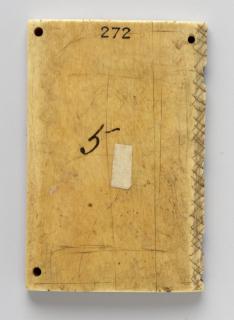 Wing, right (fragment of a diptych), 1 register, 1 arch across (plaquette) (Back)