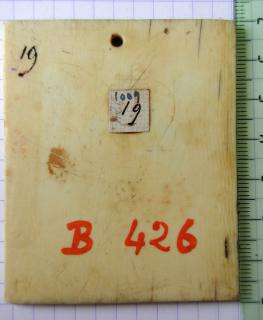 Wing, right (fragment of a diptych), 1 register, 3 arches across (frise d'arcatures; plaquette) (Back)