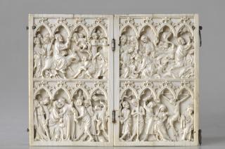 Diptych, 2 registers, 4 arches across (frise d'arcatures) (Front)