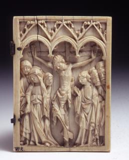 Wing, right (fragment of a diptych), 1 register, 3 arches across (plaquette; frise d'arcatures) (Front)