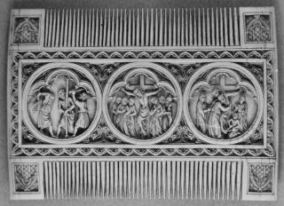 Liturgical comb, with medallions (peigne double) (Side 2)