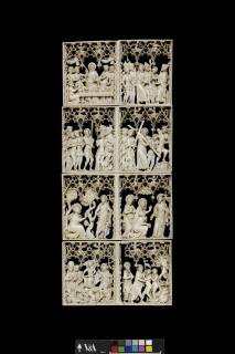Openwork panels, 4 registers, 3 arches across (plaques ajourées; frise d'arcatures) (Front)