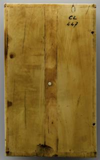 Wing, right (part of a diptych), 2 registers, 4 arches across (frise d'arcatures; colonnettes) (Back)