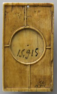 Writing tablet, 1 register, 1 full and 2 half arches across (frise d'arcatures; plaquette; tablette à écrire) (Back)