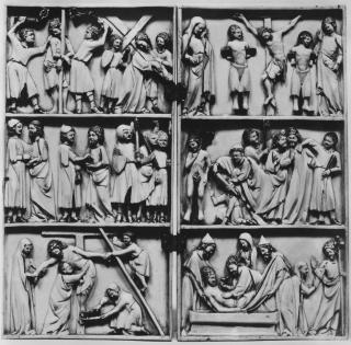 Diptych, 3 registers, 1 arch across (Front)