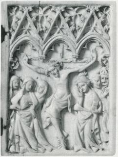 Wing, right (fragment of a diptych), 1 register, 3 arches across (plaquette; frise d'arcatures) (Front)