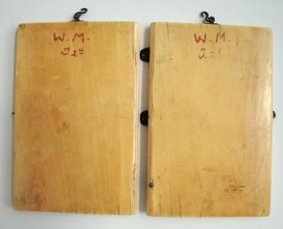 Diptych, 2 registers, 4 arches across (frise d'arcatures; colonnettes) (Back)