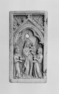 Wing, left (fragment of a diptych), 1 register, 1 arch across (frise d'arcatures; plaquette) (Front)