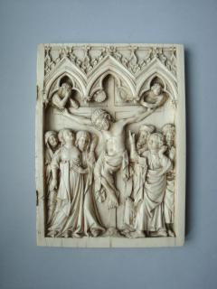 Wing, right (fragment of a diptych), 1 register, 3 arches across (frise d'arcatures; plaquette) (Front)