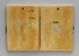 Diptych, 1 register, 6 arches across (plaquettes; frise d'arcatures) (Back)