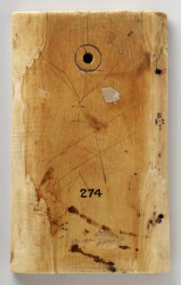 Wing, right (fragment of a diptych), 1 register, 1 arch across (plaquette) (Back)