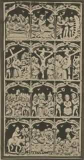 Openwork panel (plaque ajourée), 4 registers, 3 ogee arches across (frise d'arcatures) (Front)