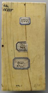 Wing, left (fragment of a diptych), 1 register, 1 arch across (plaquette) (Back)