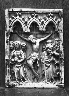 Wing, right (fragment of a diptych), 1 register, 3 arches across (frise d'arcatures; plaquette) (Front)