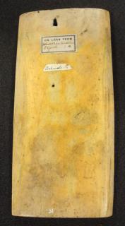 Wing, left (part of a diptych), 2 registers, bands of rosettes (décor de roses) (Back)